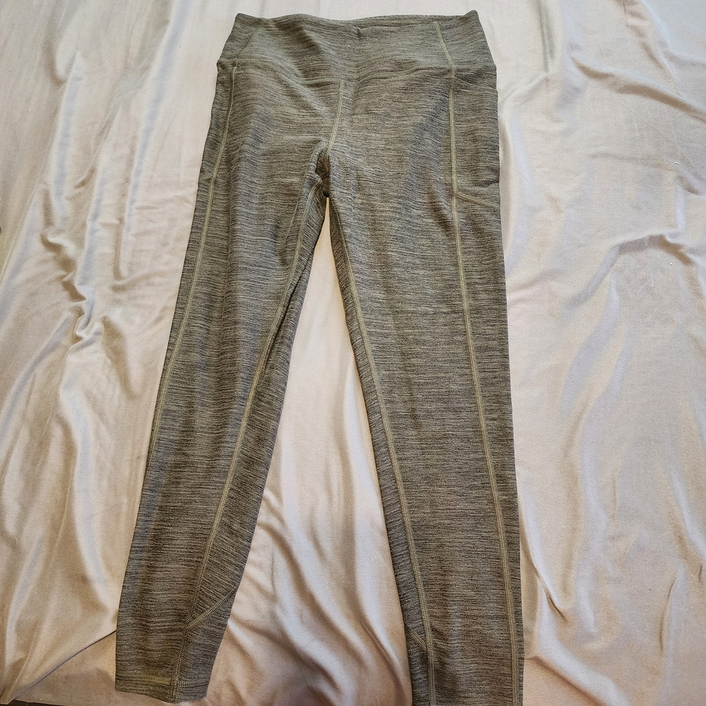 Gray High-Waisted Leggings